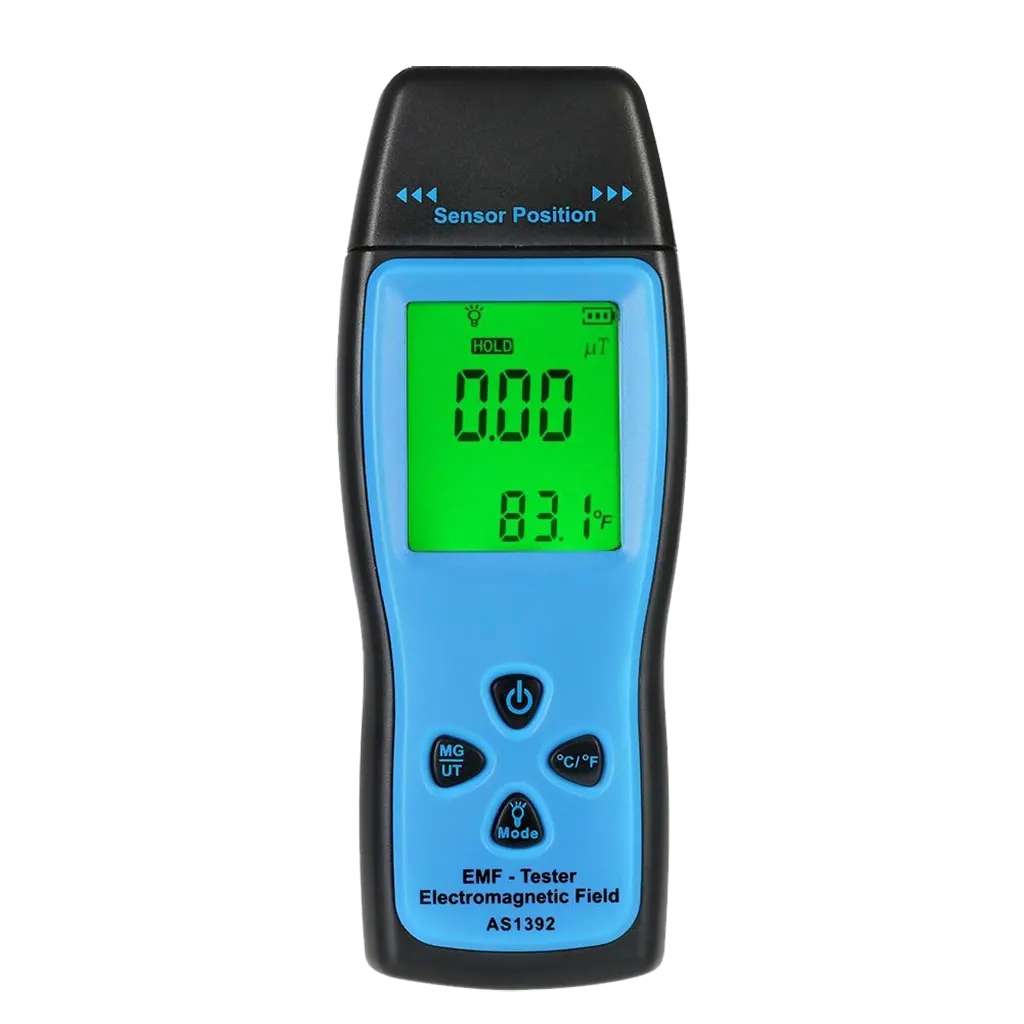 EMF and temperature meter with alarm