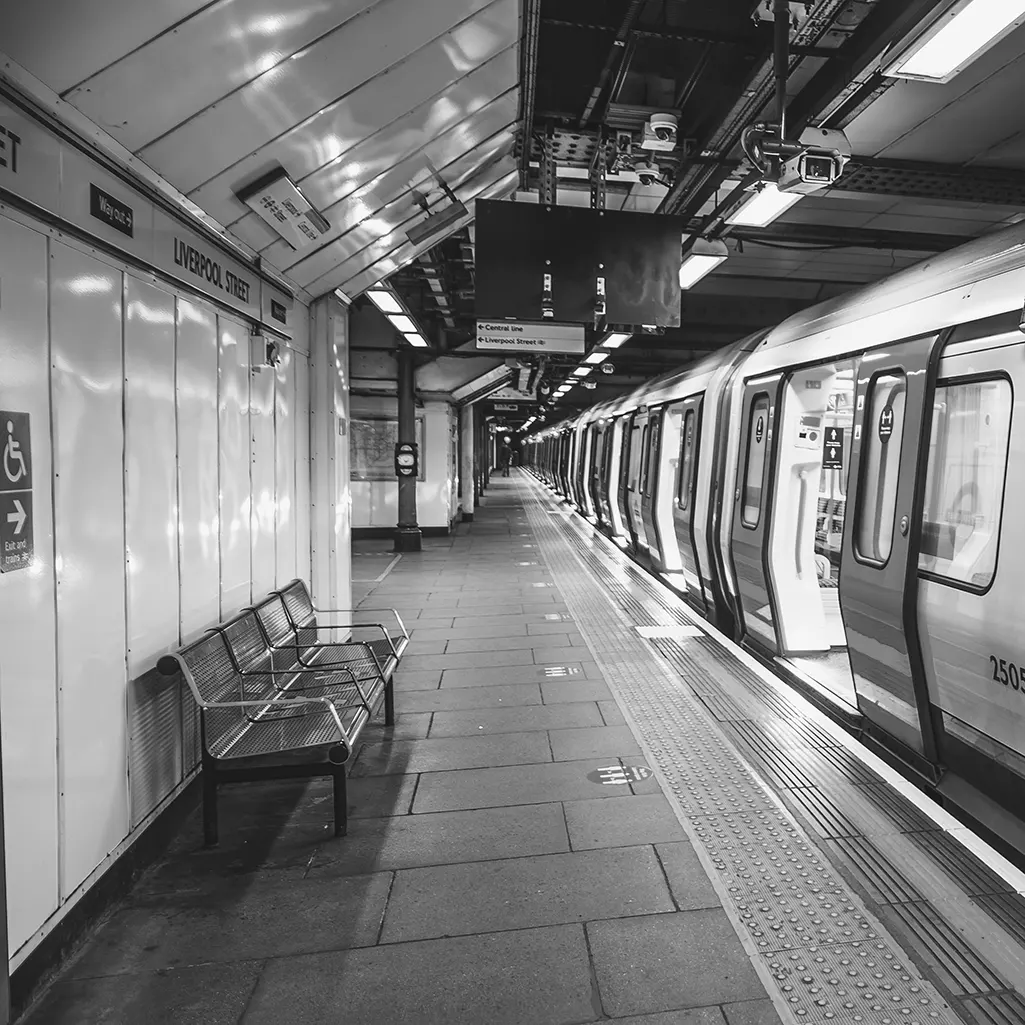 The London Underground in black and white