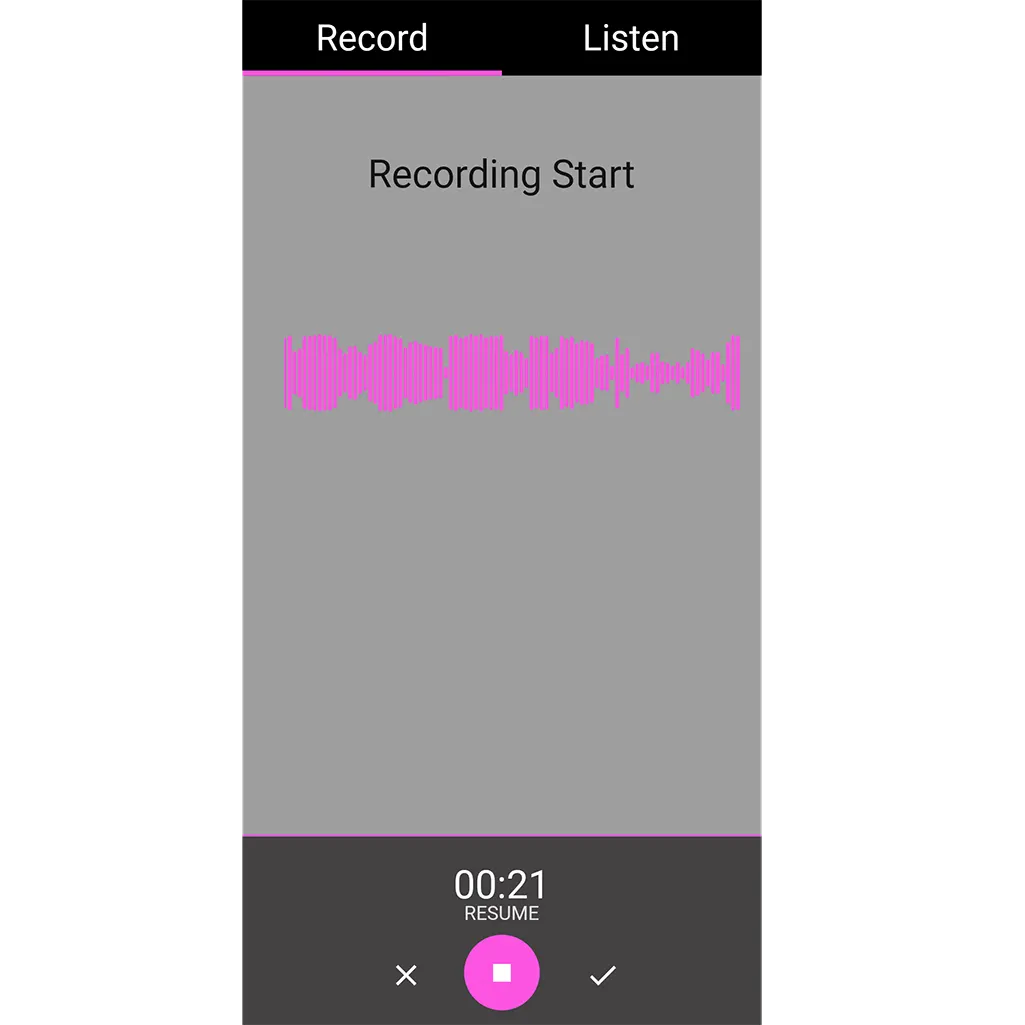The EVP Recorder Pro recording screen